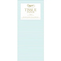 Mini Stripe Tissue Paper in Robin's Egg - 4 Sheets Included