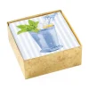 Mint Julep Boxed Paper Cocktail Napkins in Blue - 40 Per Box