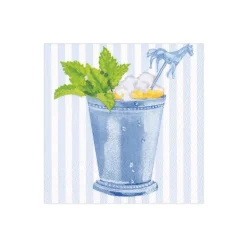 Mint Julep Paper Cocktail Napkins in Blue - 20 Per Package