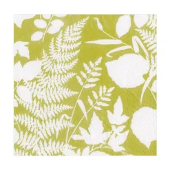 Modern Fern Paper Luncheon Napkins in Lime - 20 Per Package
