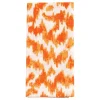 Modern Moiré Cloth Dinner Napkins in Orange - Set of 4