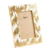 Modern Moiré Gold 4" x 6" Lacquer Picture Frame - includes 1 frame
