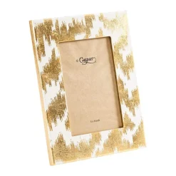 Modern Moiré Gold 4" x 6" Lacquer Picture Frame - includes 1 frame