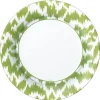 Modern Moiré Paper Dinner Plates in Green - 8 Per Package