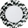 Modern Moiré Paper Dinner Plates in Black - 8 Per Package