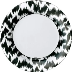 Modern Moiré Paper Dinner Plates in Black - 8 Per Package