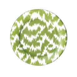 Modern Moiré Paper Salad & Dessert Plates in Green - 8 Per Package