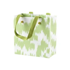Modern Moiré Small Square Gift Bag in Green - 1 Each