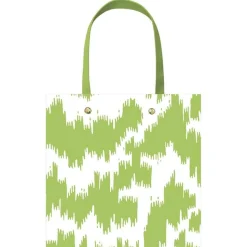 Modern Moiré Small Square Gift Bag in Green - 1 Each