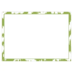 Modern Moire Green Correspondence Cards - 12 Per Package