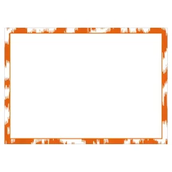 Modern Moire Orange Correspondence Cards - 12 Per Package