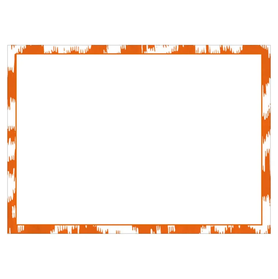 Modern Moire Orange Correspondence Cards - 12 Per Package