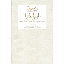 Moiré Ivory Paper Linen Tablecover 4.5' X 7' - includes 1 Tablecover