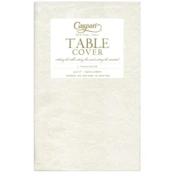 Moiré Ivory Paper Linen Tablecover 4.5' X 7' - includes 1 Tablecover