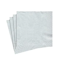 Moiré Paper Cocktail Napkins in Platinum - 20 Per Package