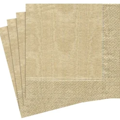 Moiré Paper Dinner Napkins in Gold - 20 Per Package