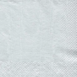 Moiré Paper Dinner Napkins in Platinum - 20 Per Package