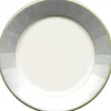Moiré Paper Dinner Plates in Silver - 8 Per Package