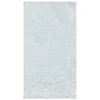 Moiré Paper Guest Towel Napkins in Platinum - 15 Per Package