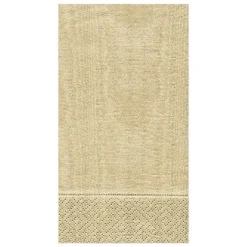 Moiré Paper Guest Towel Napkins in Gold - 15 Per Package