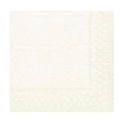 Moiré Paper Luncheon Napkins in Ivory - 20 Per Package