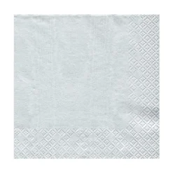 Moiré Paper Luncheon Napkins in Platinum - 20 Per Package