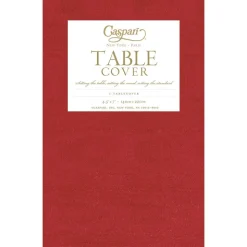 Moiré Red Paper Linen Tablecover 4.5' X 7' - includes 1 Tablecover