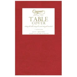 Moiré Red Paper Linen Tablecover 4.5' X 7' - includes 1 Tablecover