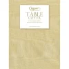 Moire Light Gold Paper Linen Table Covers - 1 Each