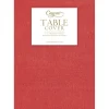 Moire Red Paper Linen Table Covers - 1 Each