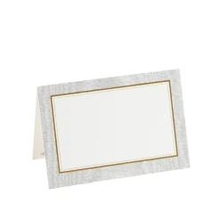 Moire Silver Place Cards Package 10 In