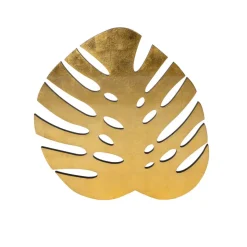 Monstera Leaf Gold Tabletop Die-Cut Lacquer Placemat
