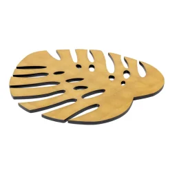 Monstera Leaf Gold Tabletop Die-Cut Lacquer Placemat
