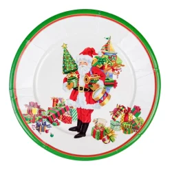 Mr. Claus Paper Dinner Plates - 8 Per Package
