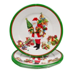 Mr. Claus Paper Dinner Plates - 8 Per Package
