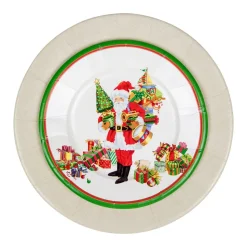 Mr. Claus Paper Salad & Dessert Plates - 8 Per Package