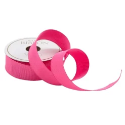 Narrow Fuchsia Grosgrain Wired Ribbon - 8 Yard Spool
