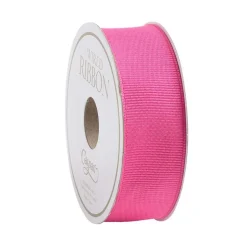 Narrow Fuchsia Grosgrain Wired Ribbon - 8 Yard Spool