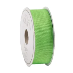 Narrow Lime Green Grosgrain Satin Wired Ribbon - 8 Yard Spool