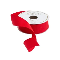 Narrow Red Grosgrain Wired Ribbon - 8 Yard Spool