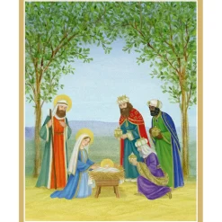 Nativity Scene Petite Boxed Christmas Cards - includes 15 cards & envelopes