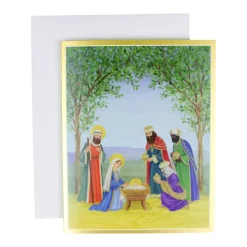 Nativity Scene Petite Boxed Christmas Cards - includes 15 cards & envelopes
