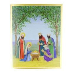 Nativity Scene Petite Boxed Christmas Cards - includes 15 cards & envelopes