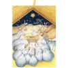 Nativity With Animals Cmas Med Flat Advent Calendar W/Env