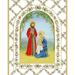 Nativity With Decorated Arch Classic Boxed Christmas Cards - includes 15 cards & envelopes