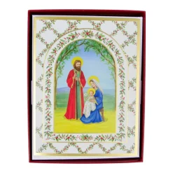 Nativity With Decorated Arch Classic Boxed Christmas Cards - includes 15 cards & envelopes