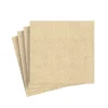 Natural Jute Paper Linen Cocktail Napkins - 15 Per Package