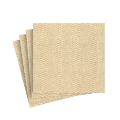 Natural Jute Paper Linen Cocktail Napkins - 15 Per Package
