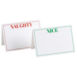 Naughty or Nice Reversible Place Cards - 8 Per Package