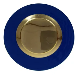 Navy Plate Charger with Gold Interior